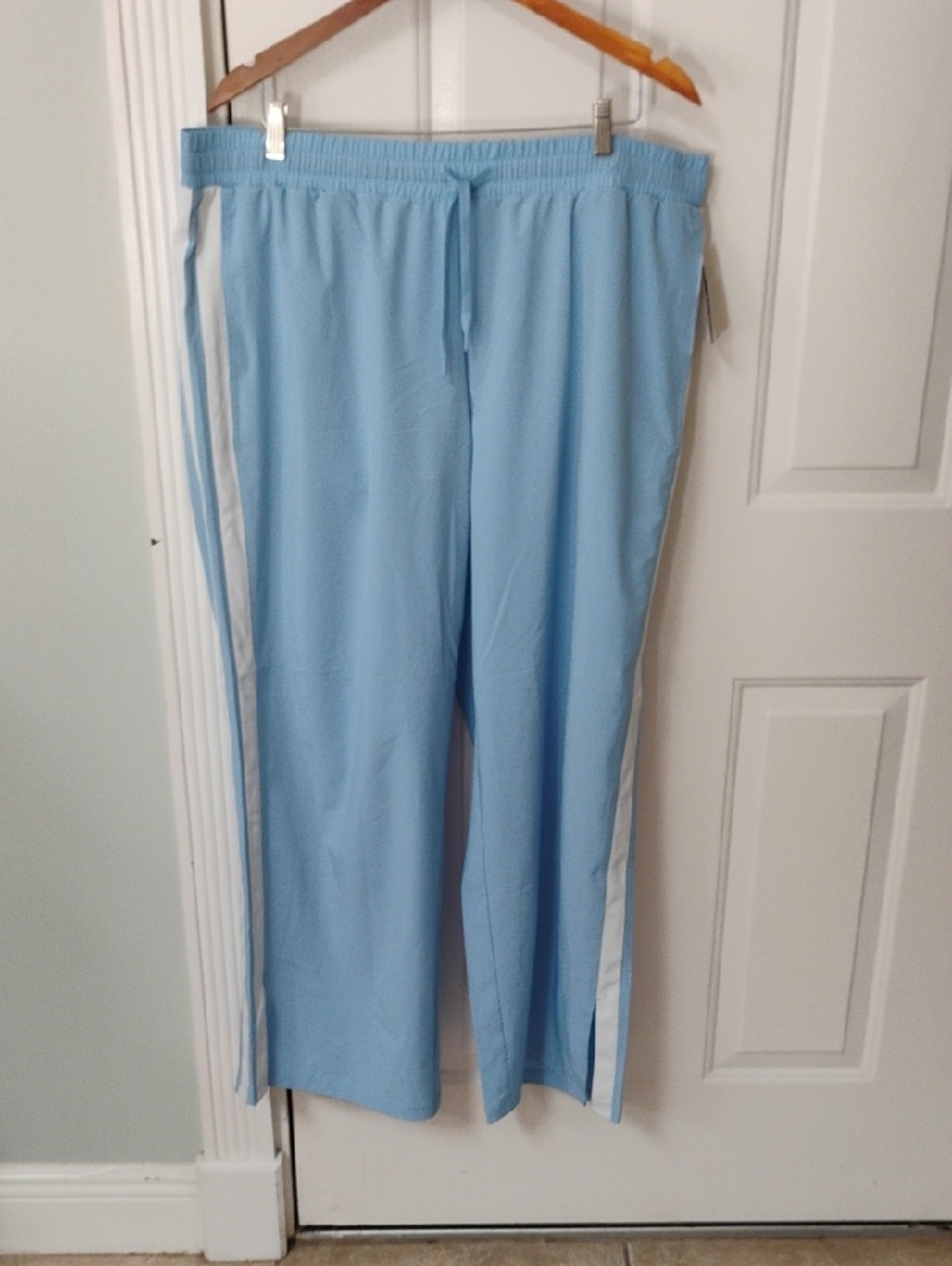 JoyLab Light Blue Drawstring Waist Track Pants with White Label